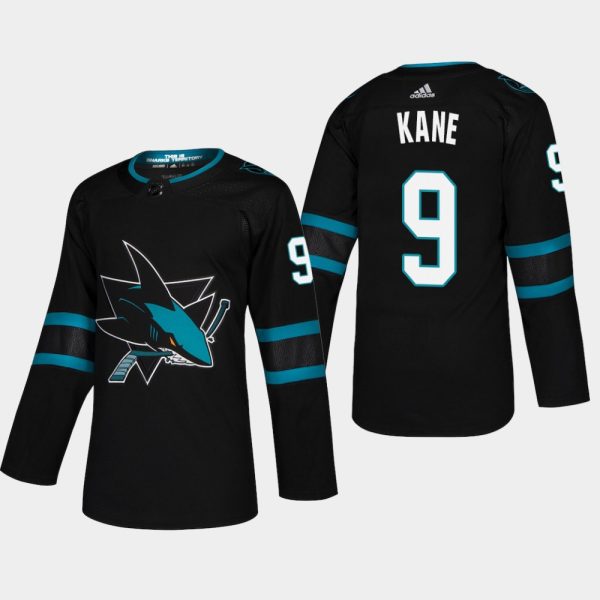 Kinder San Jose Sharks Eishockey Trikot Evander Kane #9 2018-19 Schwarz Authentic Pro 3rd Alternate